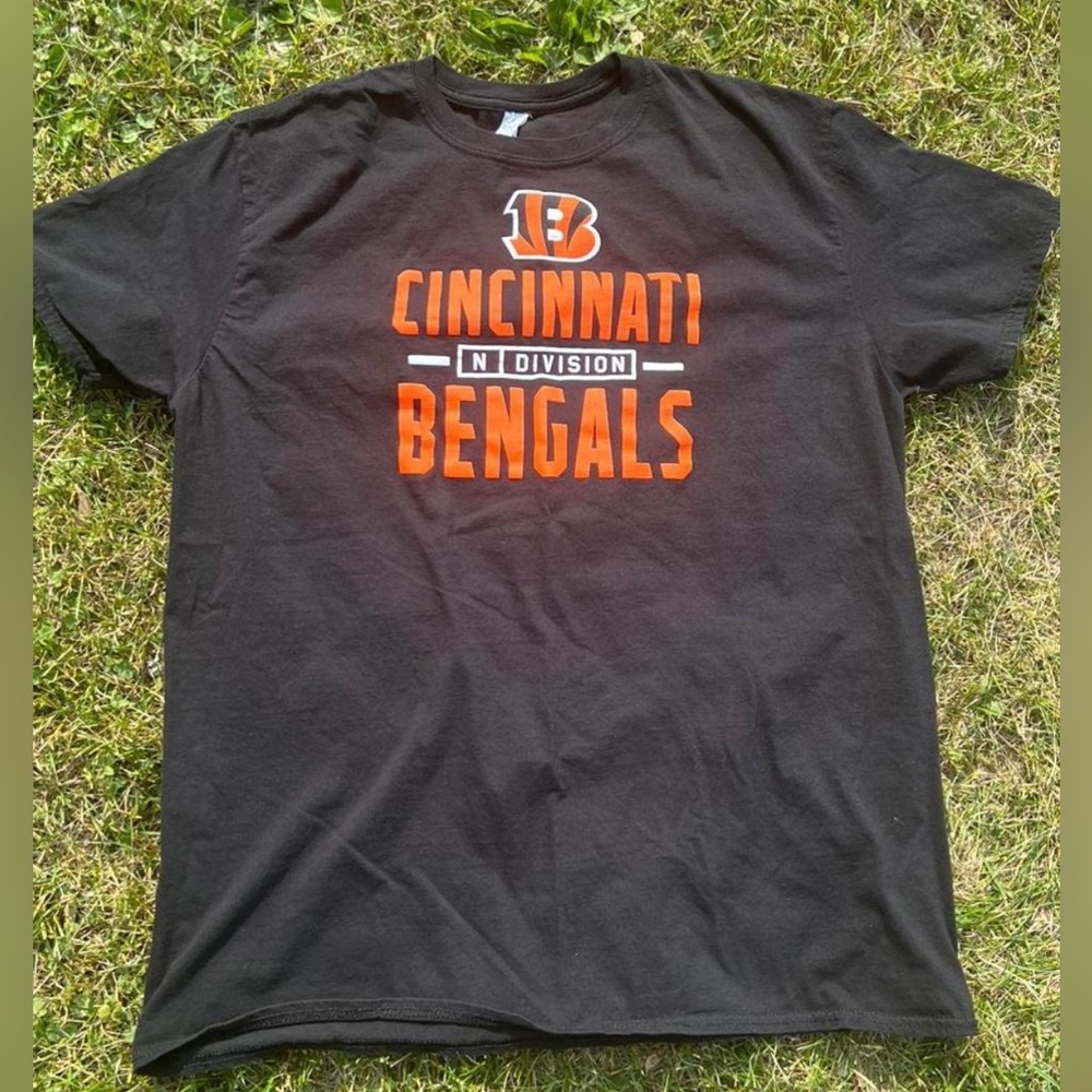 NFL Cincinnati Bengals Black and Orange Short Sleeve Tee